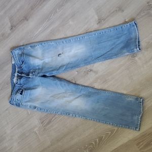 Buffalo Mens Jackson X Blue Jeans 34x30 Straight Stretch Fit Denim Zip Fly Pants